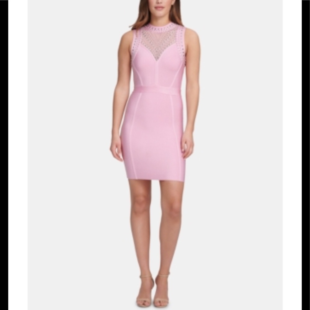 ⚡️SALE⚡️NWT Marciano pink Studded Open-Back Bodycon Dress